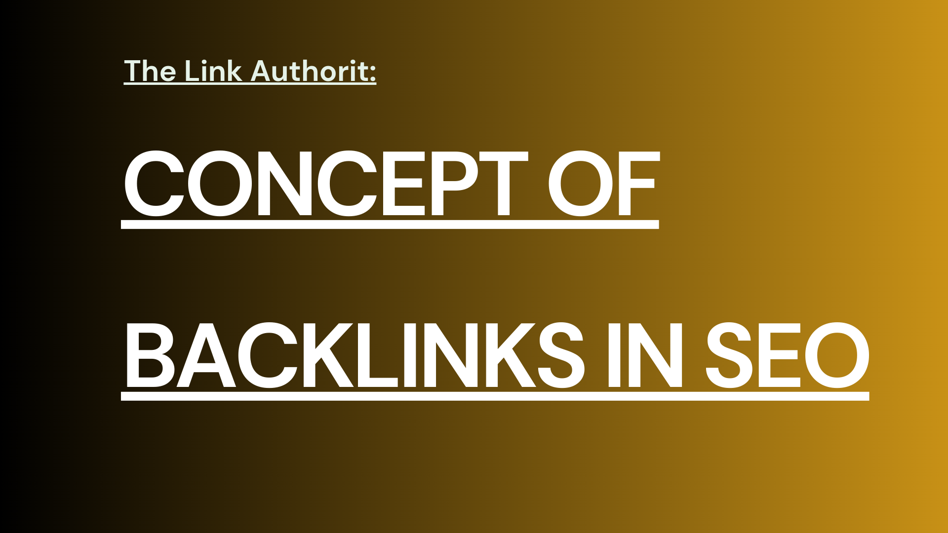 Concept of Backlinks in SEO