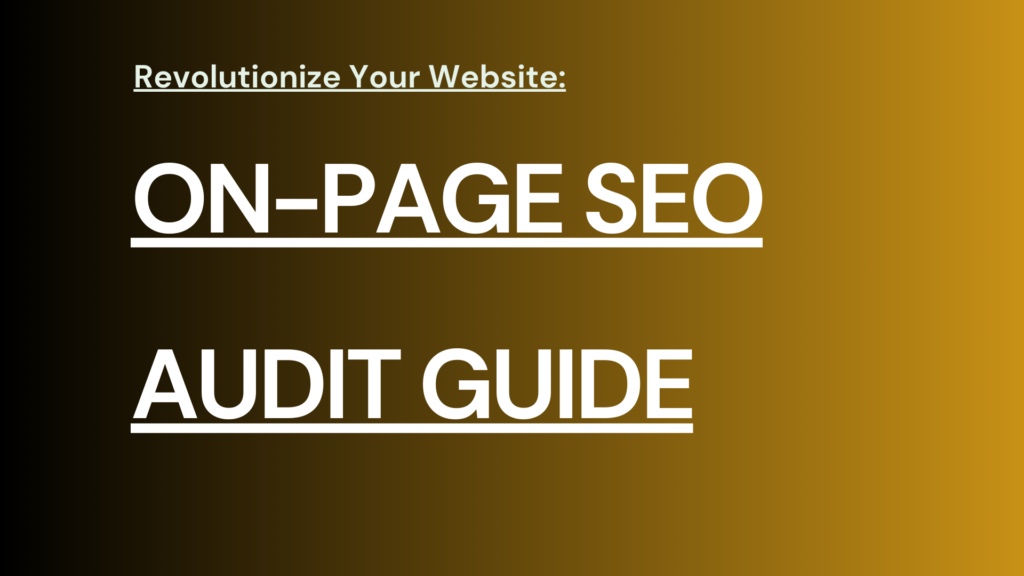 On-Page SEO Audit