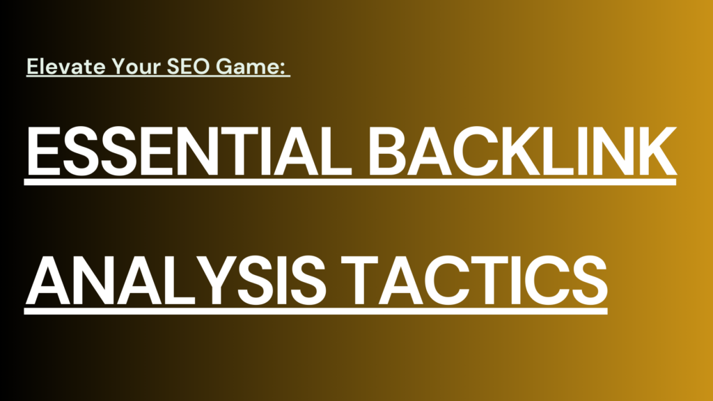 Backlink Analysis